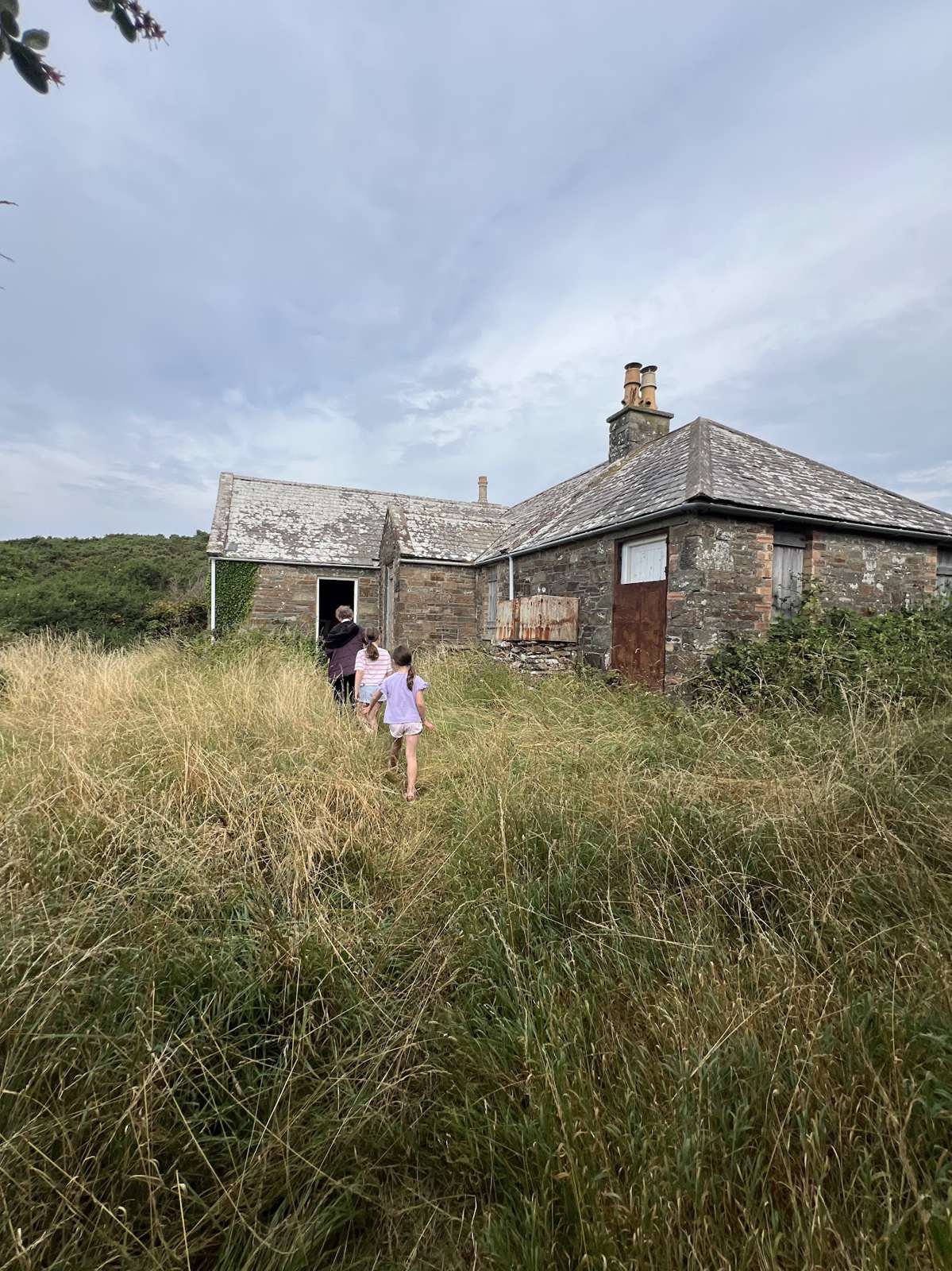 Old stone house on Ardwall Isle, once home to Lady McCulloch