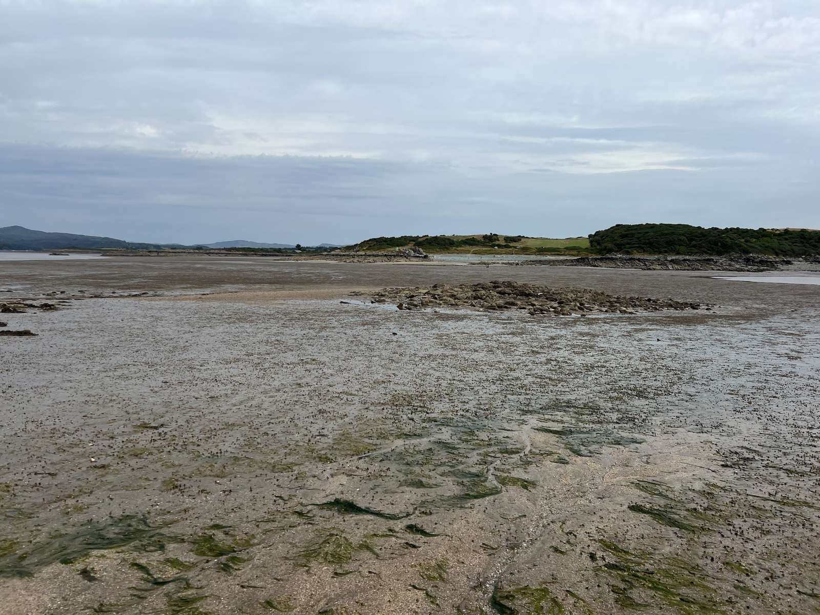 View back across the mudflats to Carrick Beach, Dumfries and Galloway