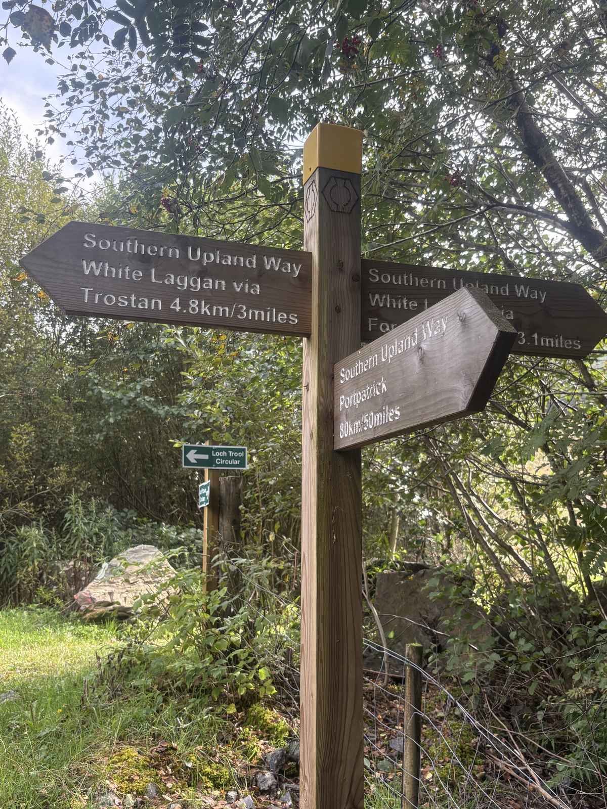 Information sign along the Loch Trool walking route